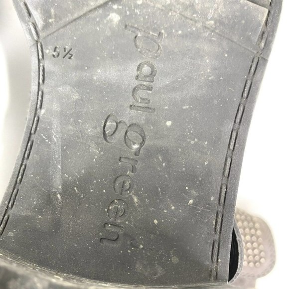 Paul Green Boots Leather Ankle Moto Gray Side Zip Women US 7.5 UK 5.5 Steampunk - Picture 9 of 10